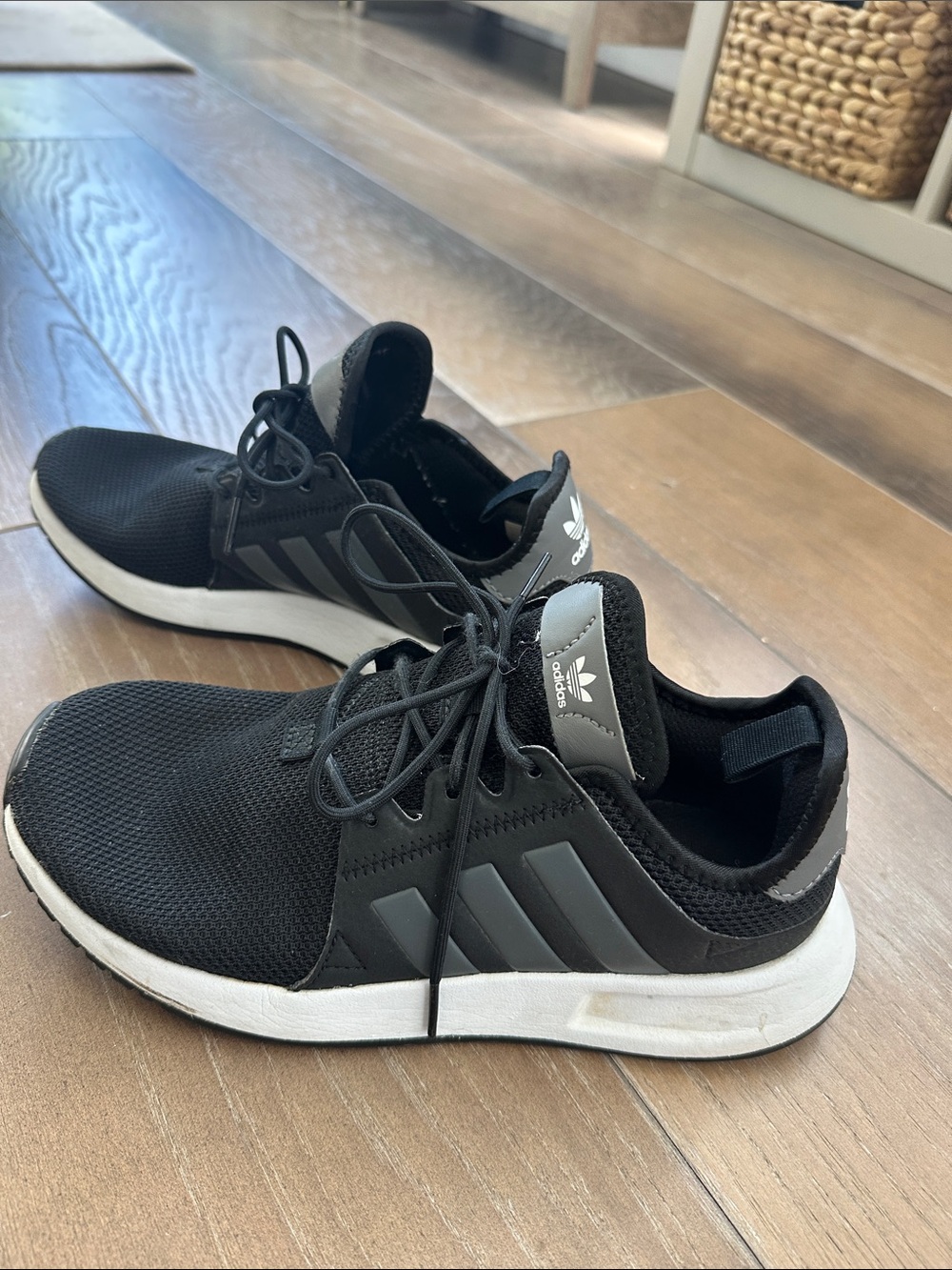 adidas Black and Gray white Athletic Sneakers